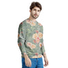 Pink Rose And Peony Floral Men's Sweatshirt-grizzshop