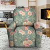 Pink Rose And Peony Floral Recliner Cover-grizzshop