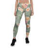 Pink Rose And Peony Floral Women's Leggings-grizzshop