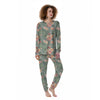 Pink Rose And Peony Floral Women's Pajamas-grizzshop