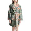 Pink Rose And Peony Floral Women's Robe-grizzshop