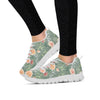 Pink Rose And Peony Floral Women's Sneakers-grizzshop