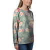 Pink Rose And Peony Floral Women's Sweatshirt-grizzshop