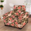 Pink Rose Floral Armchair Cover-grizzshop