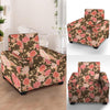 Pink Rose Floral Armchair Cover-grizzshop