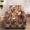 Pink Rose Floral Armchair Cover-grizzshop