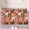 Pink Rose Floral Door Mat-grizzshop