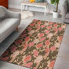 Pink Rose Floral Floor Mat-grizzshop