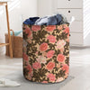 Pink Rose Floral Laundry Basket-grizzshop