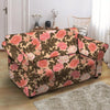 Pink Rose Floral Loveseat Cover-grizzshop