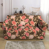 Pink Rose Floral Loveseat Cover-grizzshop