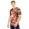 Pink Rose Floral Men T Shirt-grizzshop