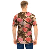 Pink Rose Floral Men T Shirt-grizzshop