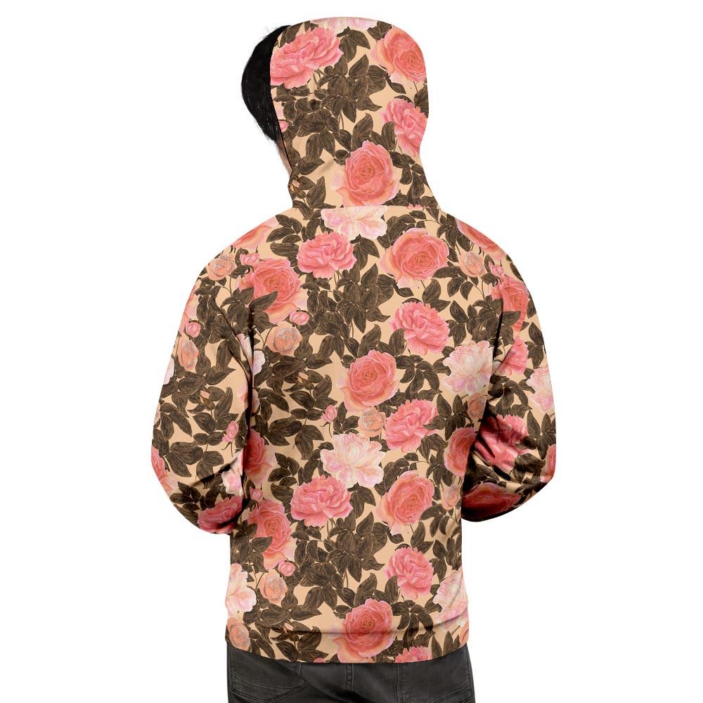 Pink Rose Floral Men's Hoodie-grizzshop