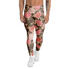 Pink Rose Floral Men's Leggings-grizzshop