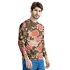 Pink Rose Floral Men's Sweatshirt-grizzshop