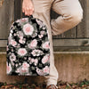 Pink Rose Floral Pattern Print Backpack-grizzshop