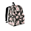 Pink Rose Floral Pattern Print Backpack-grizzshop