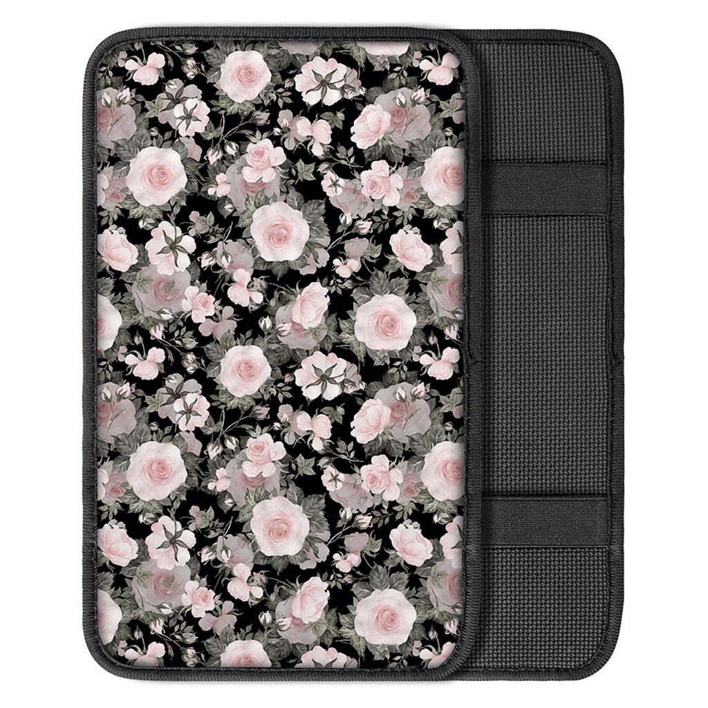 Pink Rose Floral Pattern Print Car Console Cover-grizzshop