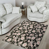 Pink Rose Floral Pattern Print Floor Mat-grizzshop