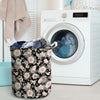 Pink Rose Floral Pattern Print Laundry Basket-grizzshop