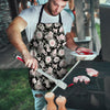 Pink Rose Floral Pattern Print Men's Apron-grizzshop