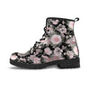 Pink Rose Floral Pattern Print Men's Boots-grizzshop