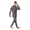 Pink Rose Floral Pattern Print Men's Pajamas-grizzshop