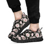 Pink Rose Floral Pattern Print Men's Sneakers-grizzshop