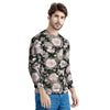 Pink Rose Floral Pattern Print Men's Sweatshirt-grizzshop