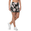 Pink Rose Floral Pattern Print Mini Skirt-grizzshop