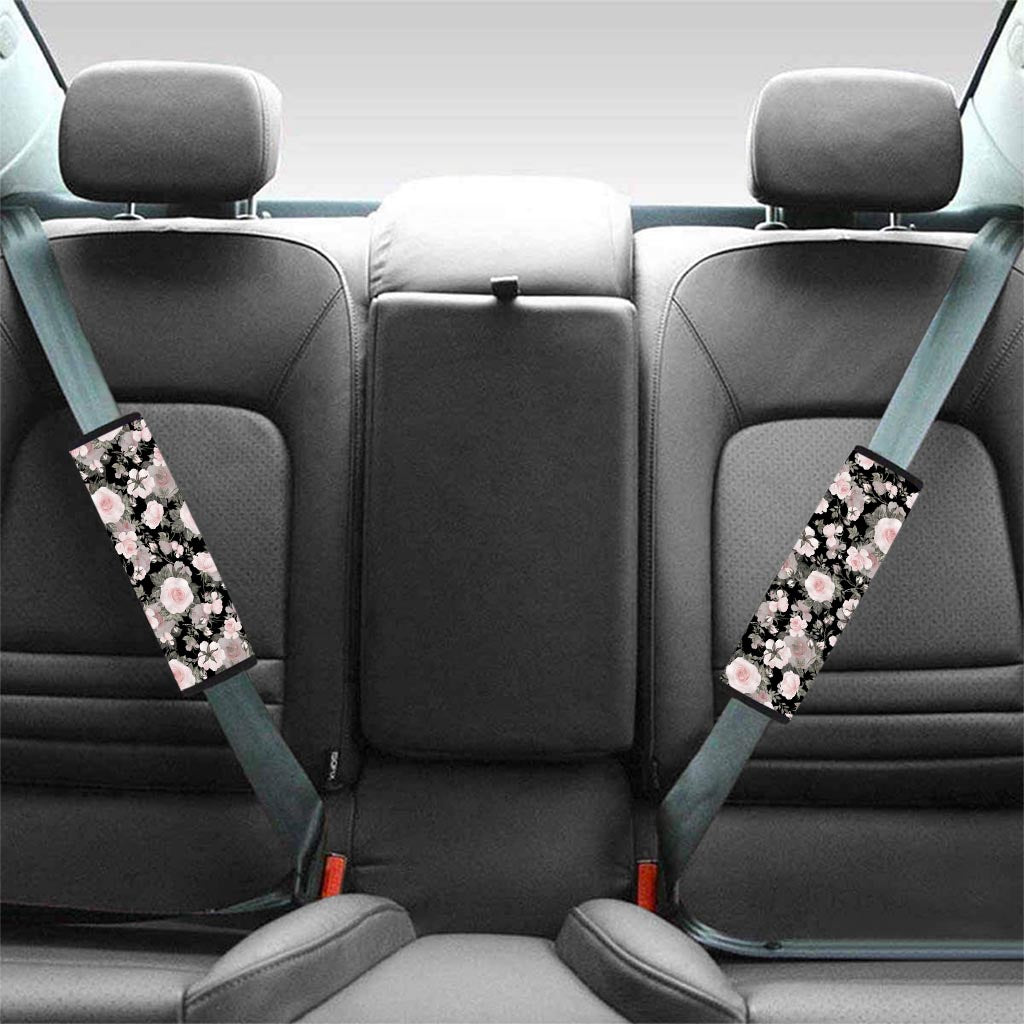 Pink Rose Floral Pattern Print Seat Belt Cover-grizzshop