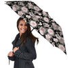 Pink Rose Floral Pattern Print Umbrella-grizzshop