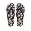 Pink Rose Floral Pattern Print Women's Flip Flops-grizzshop