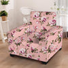 Pink Rose Floral Print Armchair Cover-grizzshop