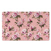 Pink Rose Floral Print Door Mat-grizzshop