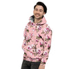 Pink Rose Floral Print Men's Hoodie-grizzshop