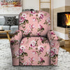 Pink Rose Floral Print Recliner Cover-grizzshop