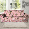 Pink Rose Floral Print Sofa Cover-grizzshop