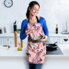 Pink Rose Floral Print Women's Apron-grizzshop