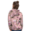 Pink Rose Floral Print Women's Hoodie-grizzshop