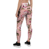 Pink Rose Floral Print Women's Leggings-grizzshop