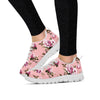 Pink Rose Floral Print Women's Sneakers-grizzshop