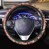 Pink Rose Floral Steering Wheel Cover-grizzshop