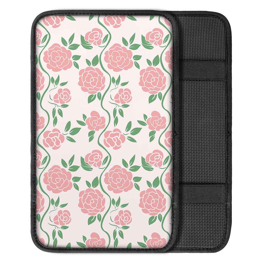 Pink Rose Flower Car Console Cover-grizzshop