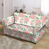 Pink Rose Flower Loveseat Cover-grizzshop