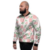 Pink Rose Flower Men's Bomber Jacket-grizzshop