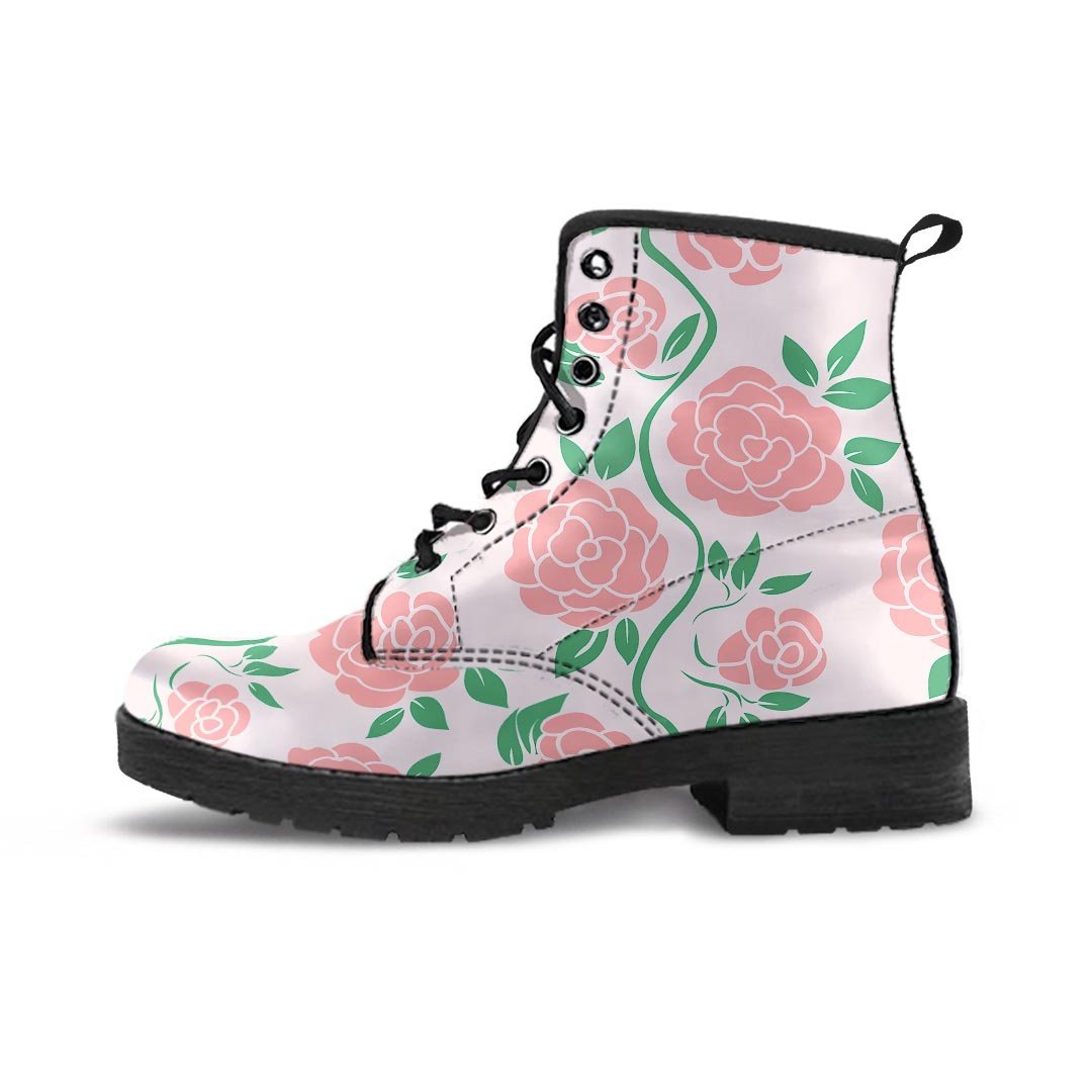 Pink Rose Flower Men's Boots-grizzshop