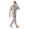 Pink Rose Flower Men's Pajamas-grizzshop