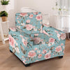 Pink Rose Flower Print Armchair Cover-grizzshop